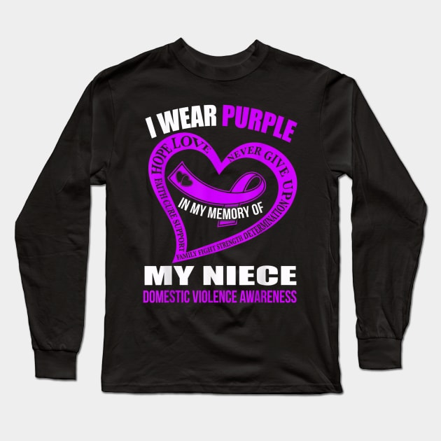 Domestic Violence Awareness Long Sleeve T-Shirt by sevalyilmazardal